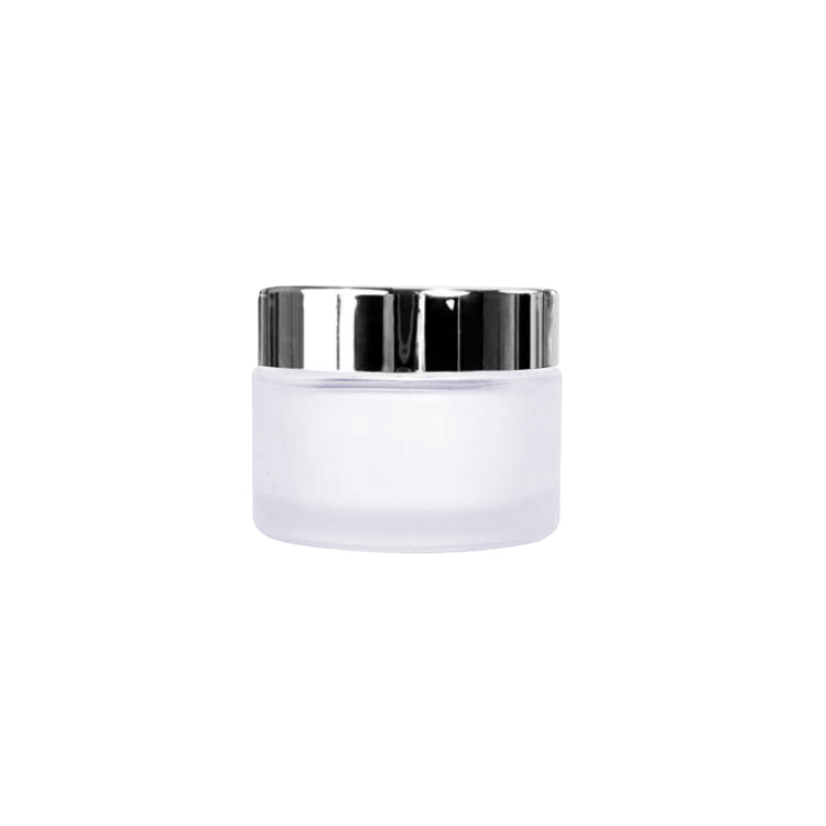 Customized frosted cosmetic glass cream jar