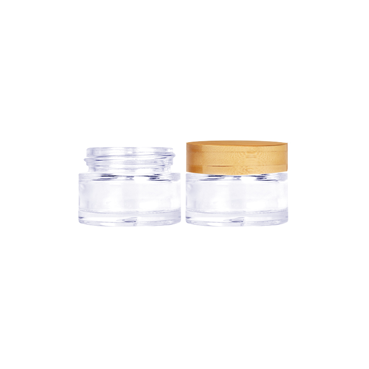 Customized frosted cosmetic glass cream jar