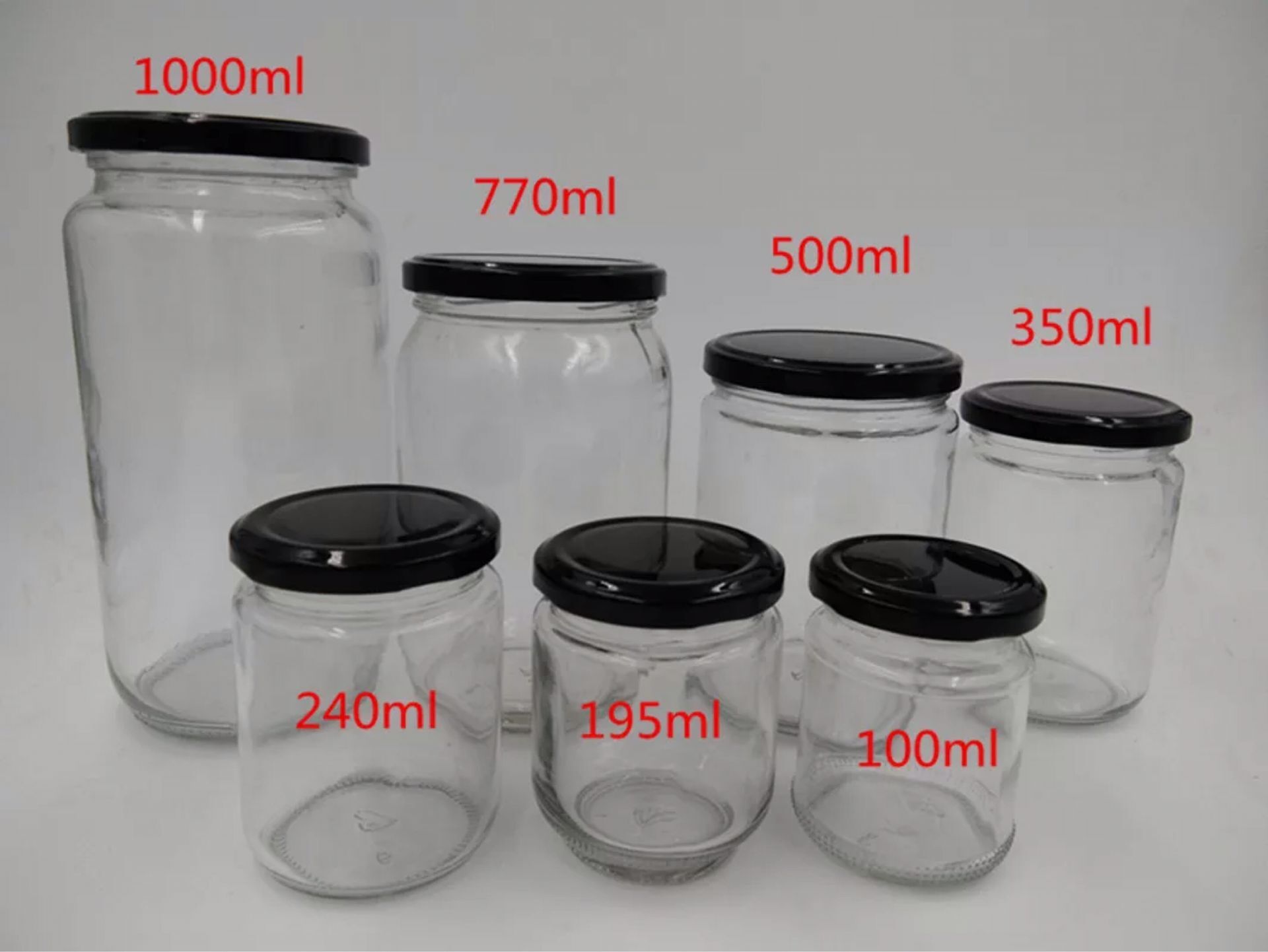 Customized good quality 100 ml storage glass jar with lid