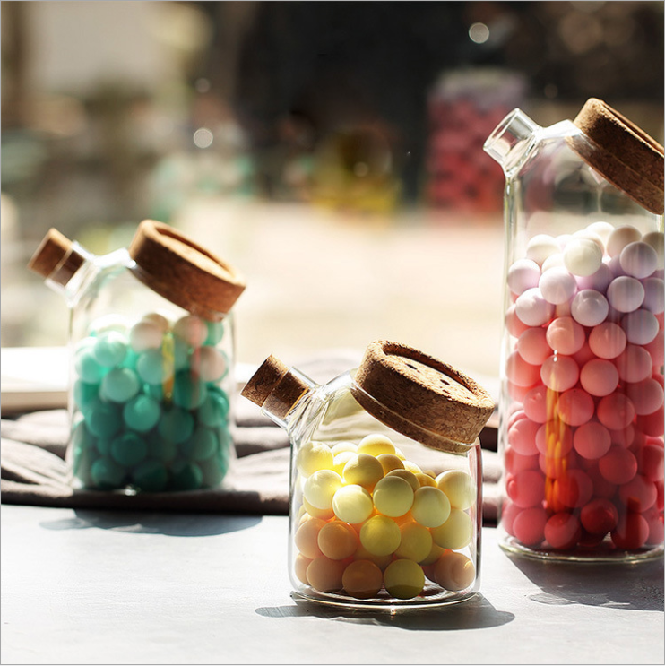 Customized hermetic glass bottle transparent eco borosilicate glass jar