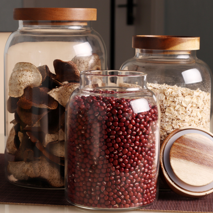 Customized high quality food packaging for kitchen big glass jar