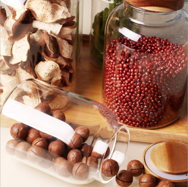 Customized high quality food packaging for kitchen big glass jar