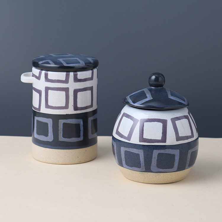Customized high quality modern coffee sugar tea ceramic canisters