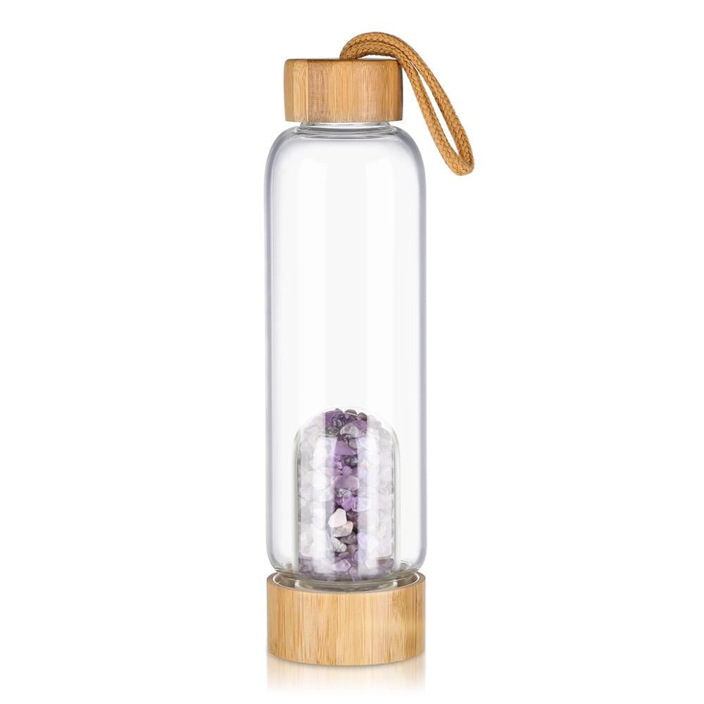 Customized high quality natural quartz glass water bottle