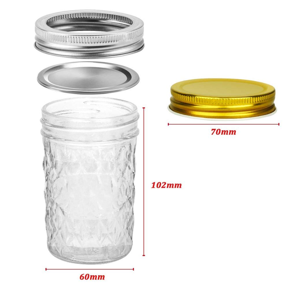 Customized logo 16 OZ glass mason jar with screw top lid