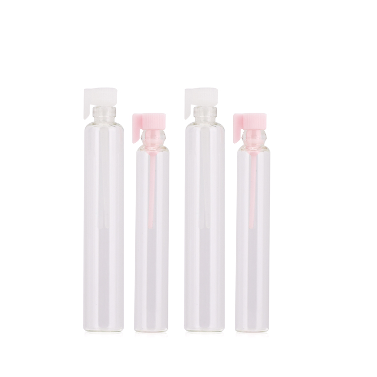 Customized logo 1ml 2ml 3ml 4ml 5ml transparent mini glass perfume sample vials and tester bottle tube for perfume