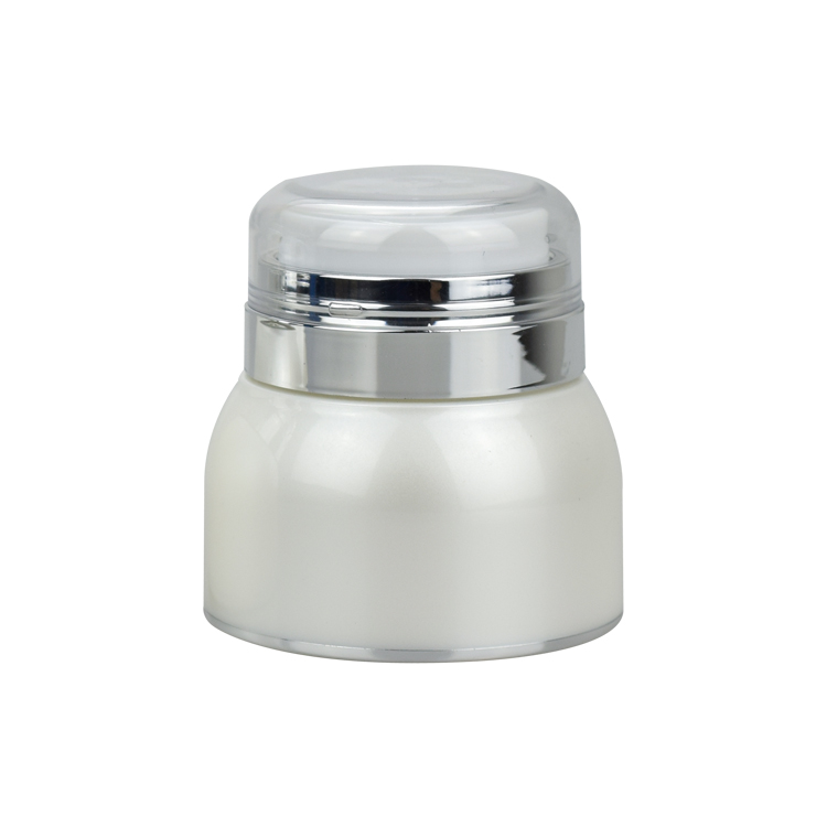 Customized logo 30g 50g white airless pump skin cream jar for cosmetic package