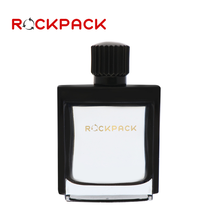Customized logo black perfume glass bottle 50ml 100ml