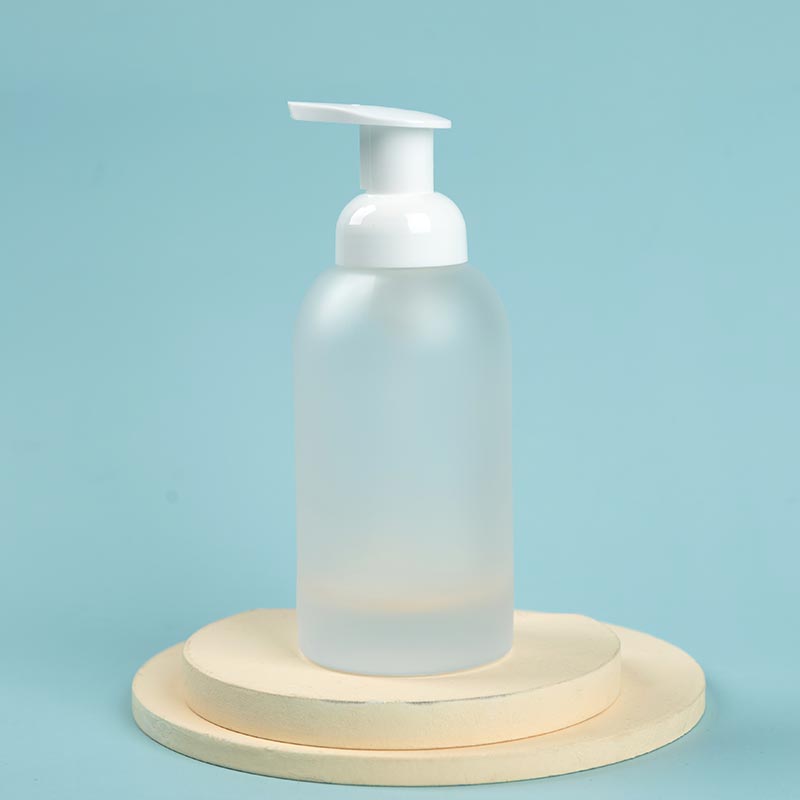 Customized logo clear glass china factory foam pump dispenser glass bottle//
