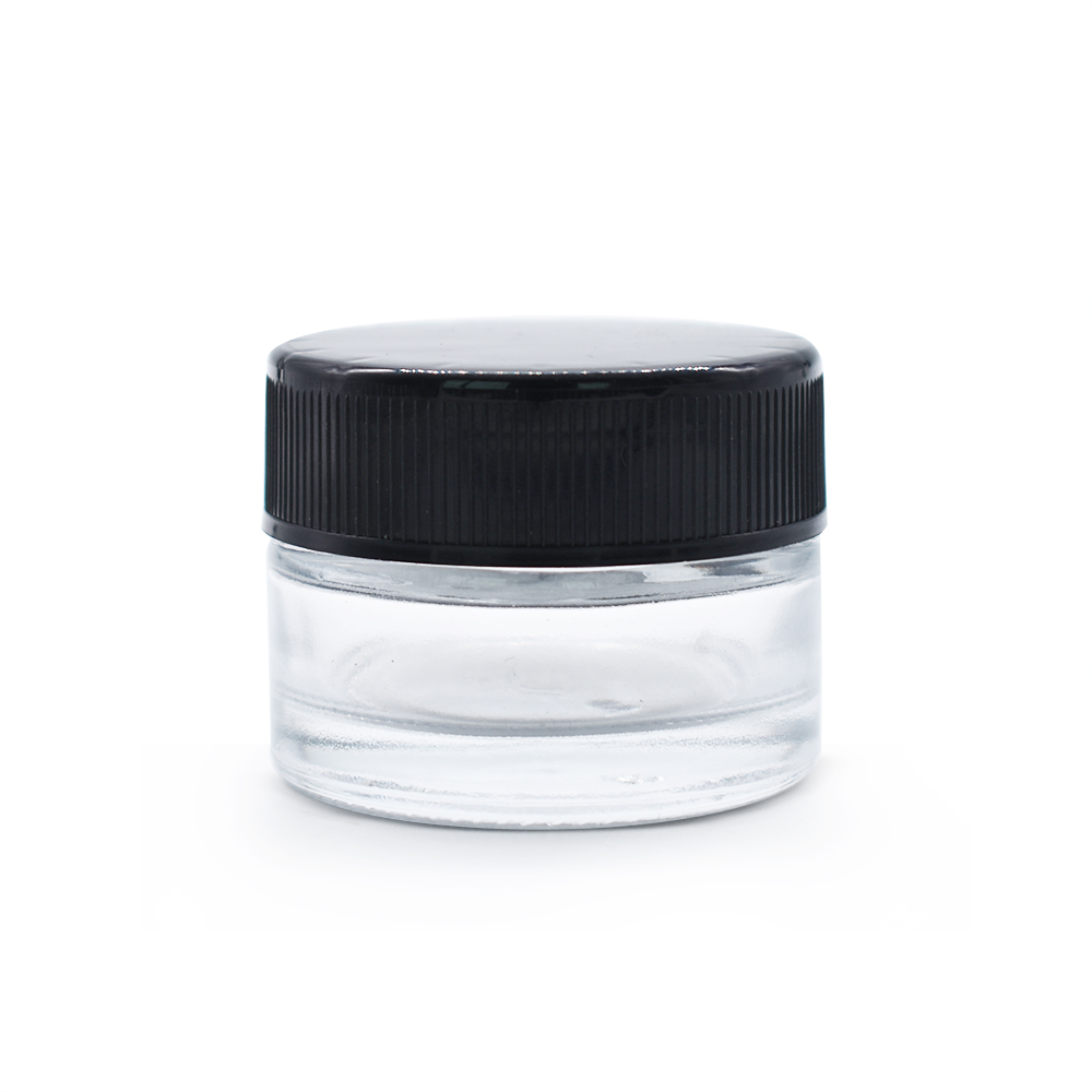 Customized logo cosmetic package 30g 50g glass bottle with lids cream jar