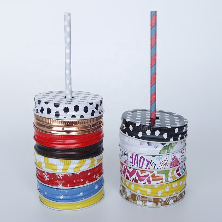 Customized logo glass clear frosted mason jar mug ice cold drink glass with handle and straws