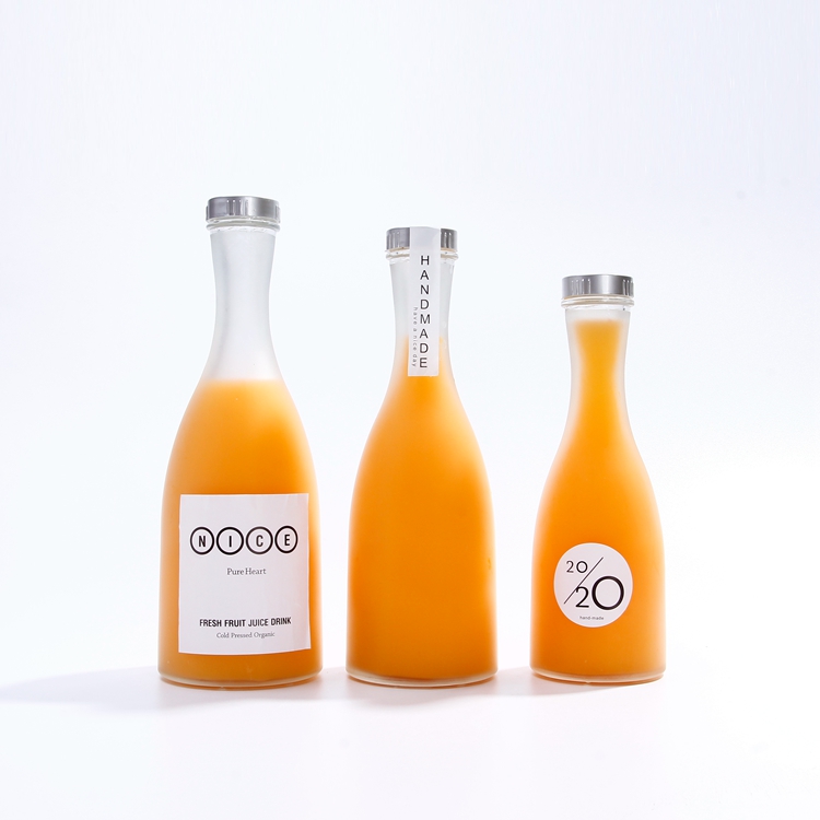 Customized logo printing Cold Brew Coffee Bottle 100ml 250ml 375ml 500ml Cherry Juice  Glass Bottle With Lid