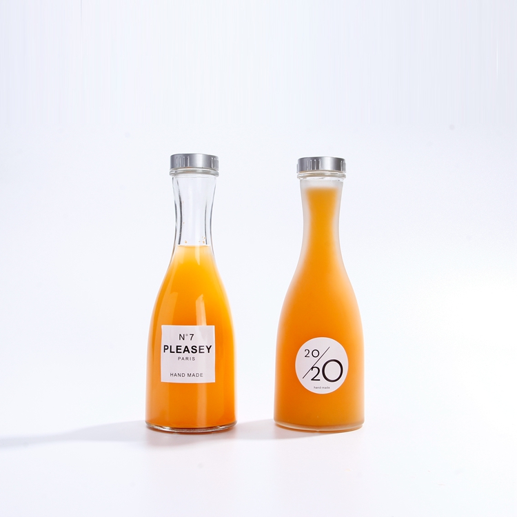 Customized logo printing Cold Brew Coffee Bottle 100ml 250ml 375ml 500ml Cherry Juice Glass Bottle With Lid