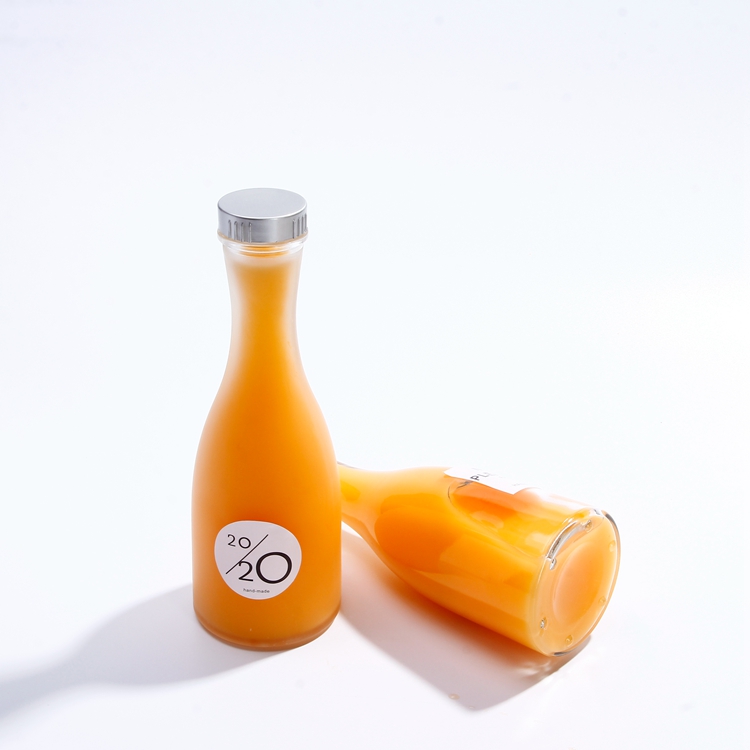 Customized logo printing Cold Brew Coffee Bottle 100ml 250ml 375ml 500ml Cherry Juice Glass Bottle With Lid