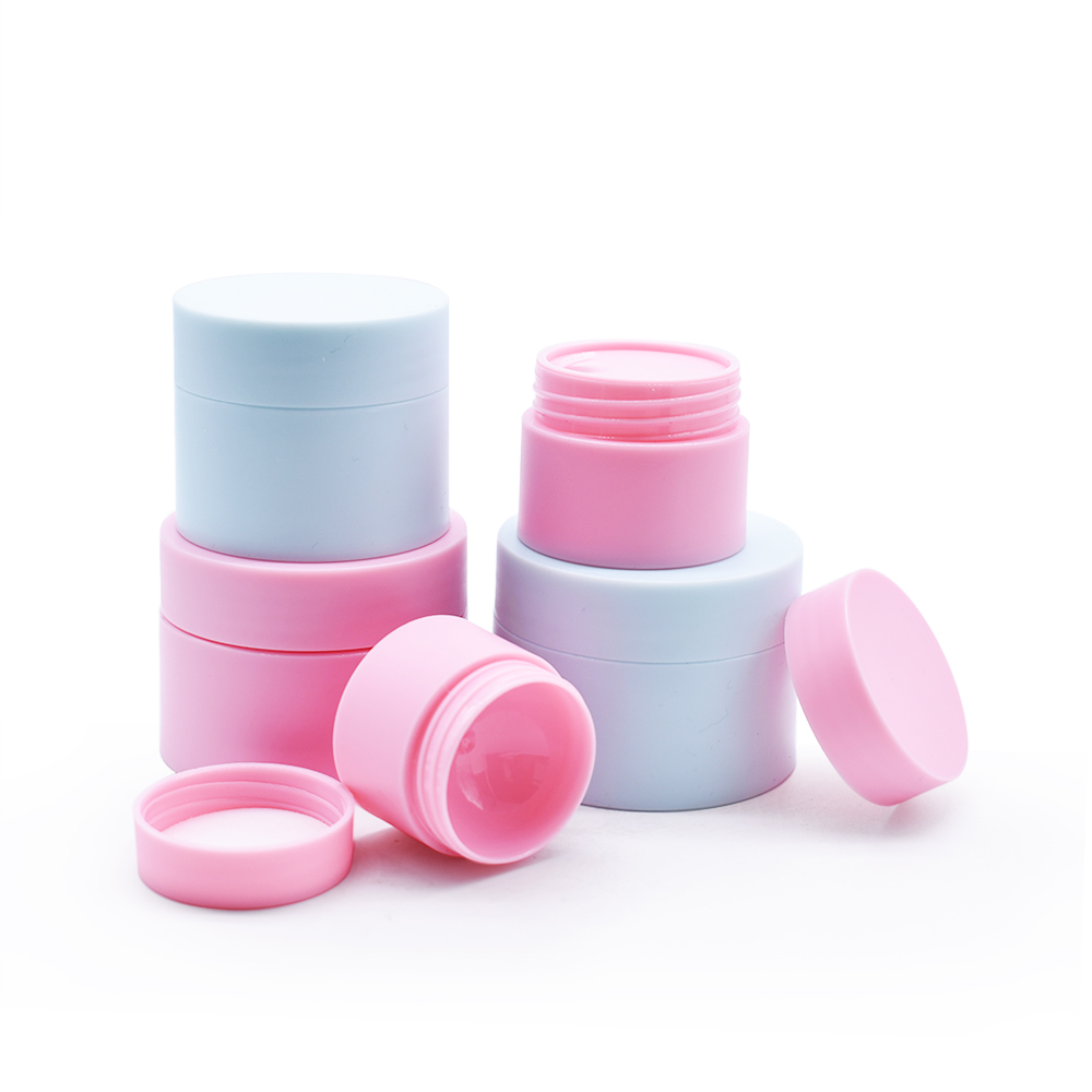 Customized logo skin care cream jar with screw lids 30ml 50ml plastic jars pp jar