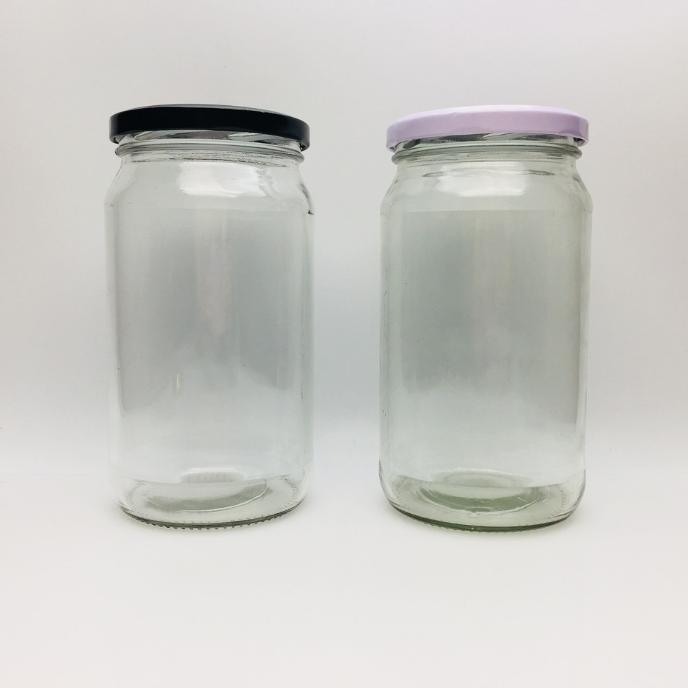 Customized new 820ml glass oil bottles 700g coconut oil jar with 82mm twist off cap