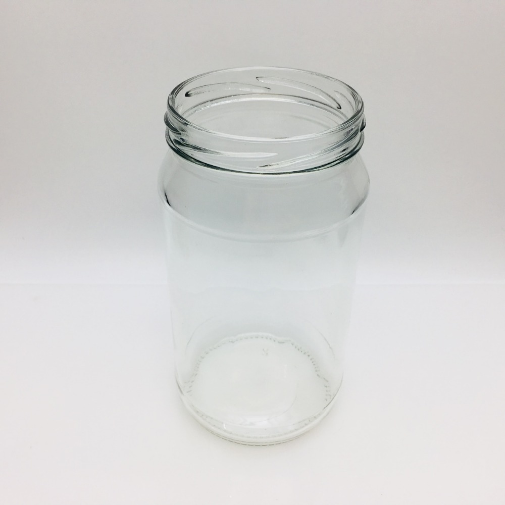 Customized new 820ml glass oil bottles 700g coconut oil jar with 82mm twist off cap