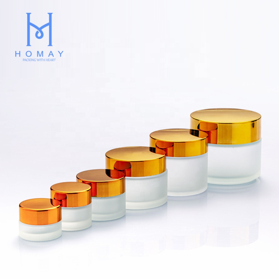 Customized personal care 7g 10g 20g 30g 50g Luxury glass cosmetic cream jar for eye hair and face