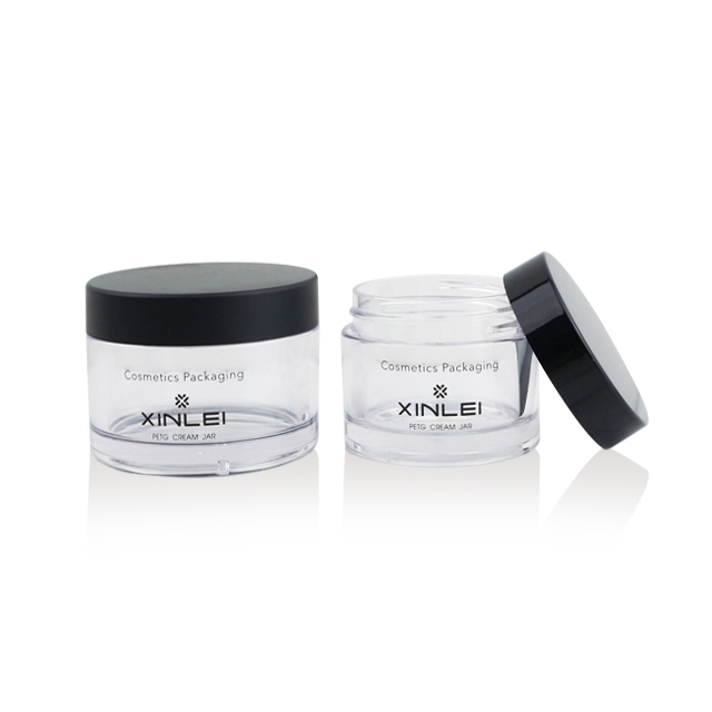 Customized plastic cosmetic container 250g 8oz PETG hair product container