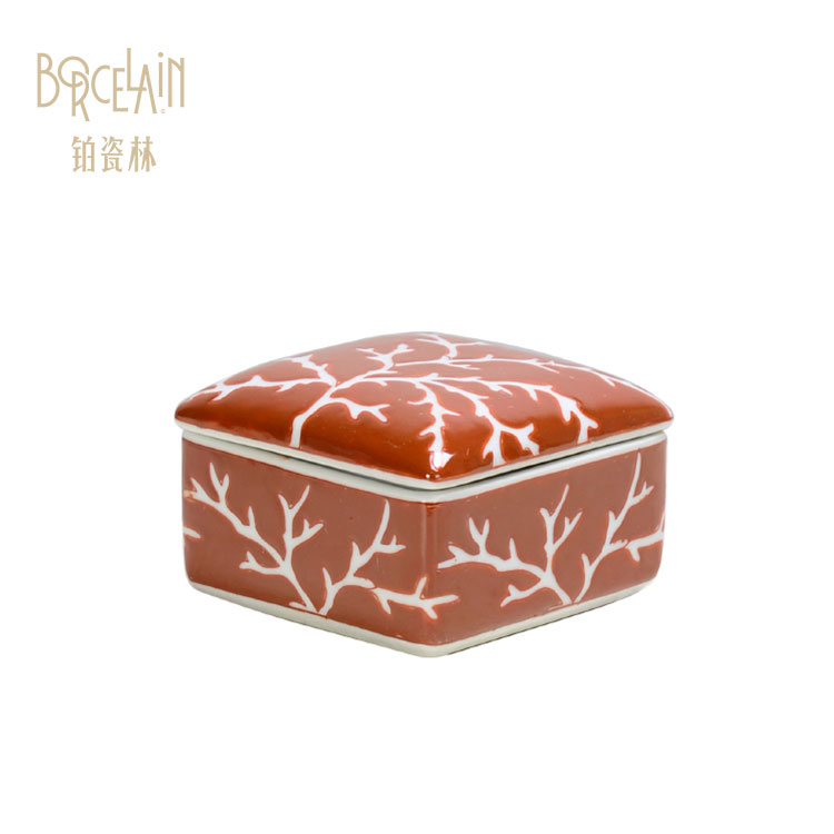 Customized porcelain ceramic storage jar