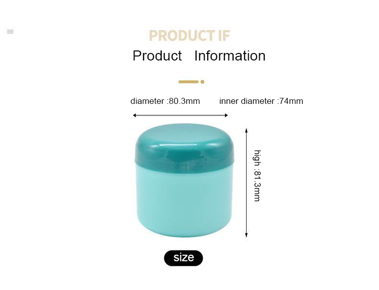 Customized product 8 oz 250g transparent round plastic can with lid for cosmetics, cream, hair care and spices 250ml