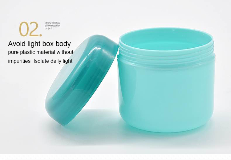 Customized product 8 oz 250g transparent round plastic can with lid for cosmetics, cream, hair care and spices 250ml