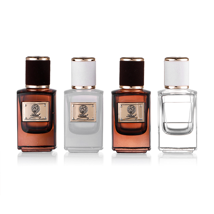 Customized shape 50ml square glass Empty high quality Perfume Bottle