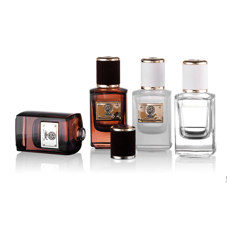 Customized shape 50ml square glass bottle perfume bottles with spray