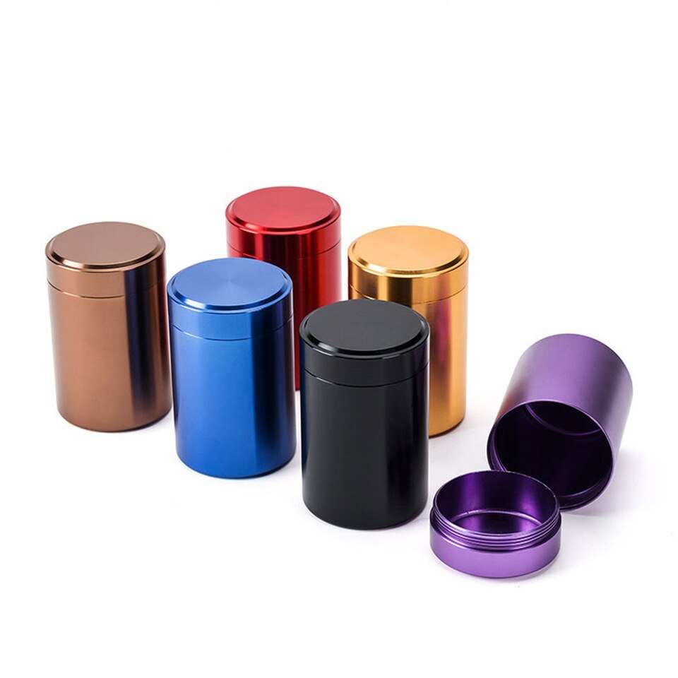Customized size 300g empty gold black food grade metal tin cans Air-Tight Lid tea coffee container square cream aluminum jars