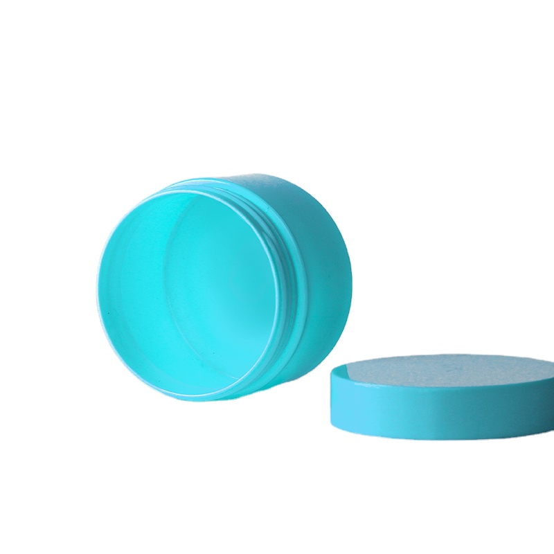 Customized size  beautiful  empty blue cream jar 50g jars for bath salt shea butter jar