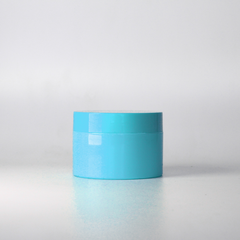 Customized size beautiful empty blue cream jar 50g jars for bath salt shea butter jar