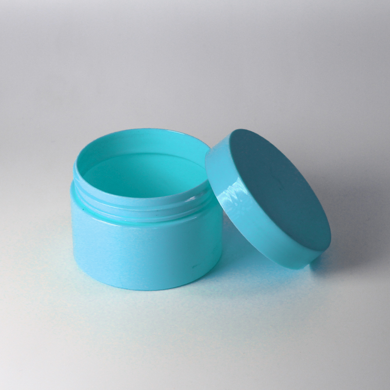 Customized size beautiful empty blue cream jar 50g jars for bath salt shea butter jar
