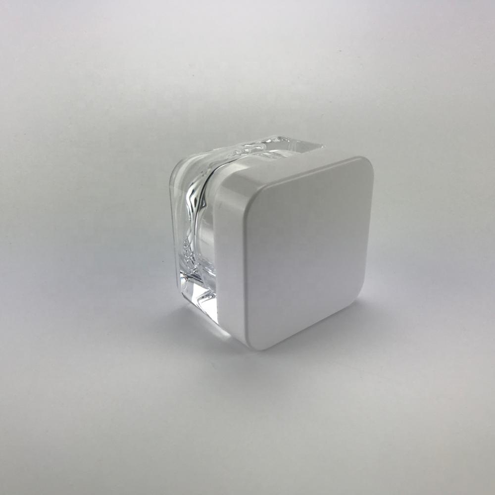 Customized size color and logo 50g empty cream square acrylic cosmetic jars