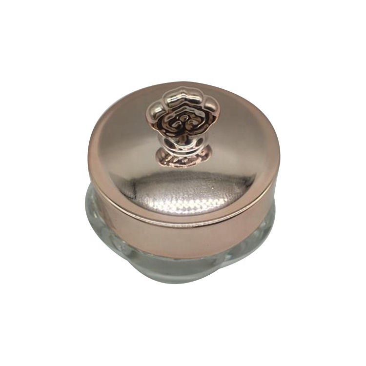 Customized skin care shiny round shape empty nail acrylic jar cream