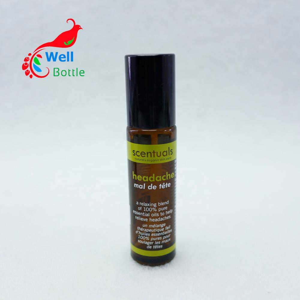 Customized sticker label roll on bottle Perfume ball container RO77E