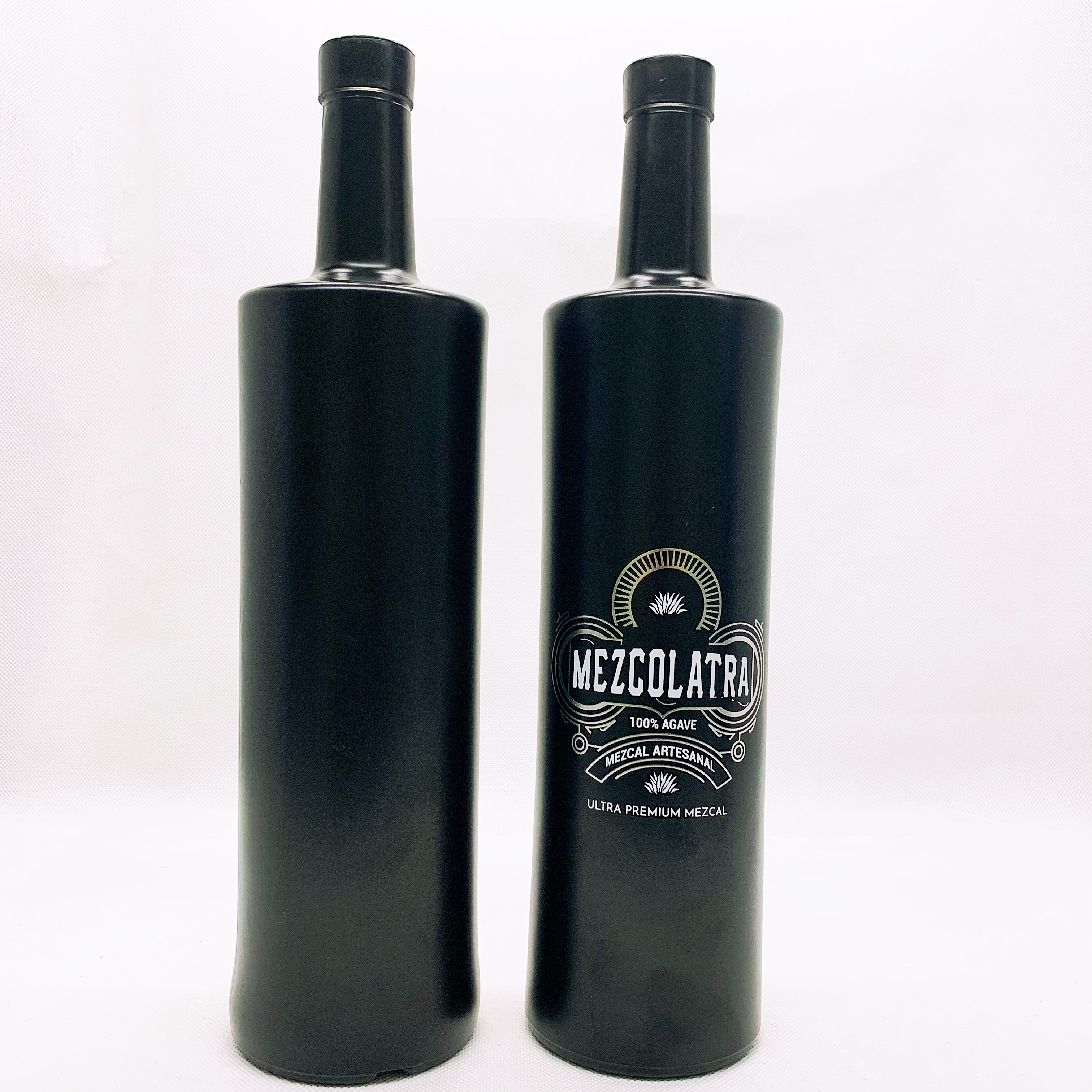 Customized super flint embossed 500ml 750ml 1L Empty bottle vodka