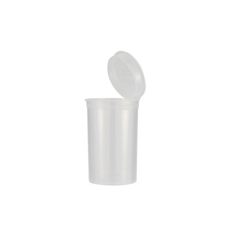 Customized tall opaque black orange pill hemp weed 19 60 dram plastic childproof pop top up open containers