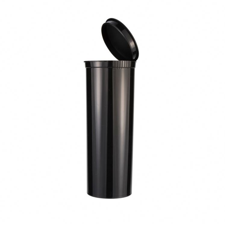 Customized tall opaque black orange pill hemp weed 19 60 dram plastic childproof pop top up open containers