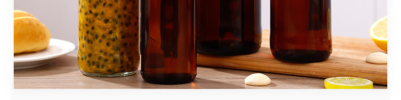 Customized wholesale clip lid lock clip preservation jar glass juice bottle sealed juice bottle with lid