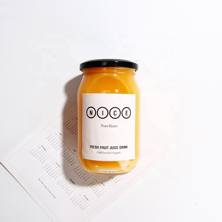 Customized wide mouth 16oz food canning mason jars for home storage with metal lug lid