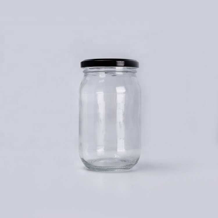 Customized wide mouth 16oz food canning mason jars for home storage with metal lug lid