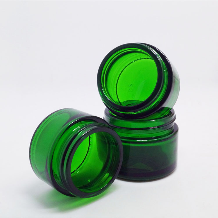 Customized yellow glass face cream jar luxury cream jar 50g