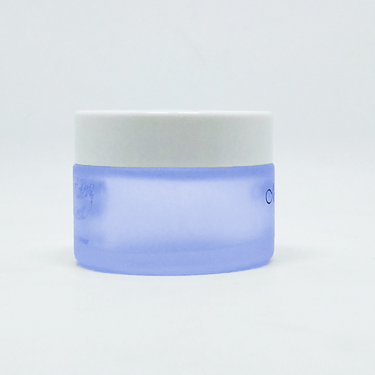 Customized yellow glass face cream jar luxury cream jar 50g