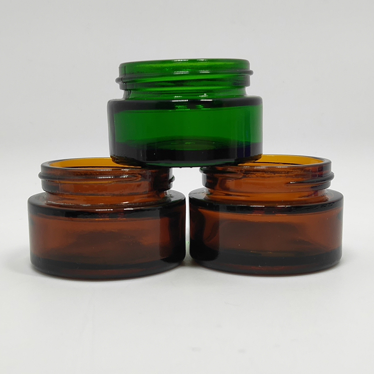 Customized yellow glass face cream jar luxury cream jar 50g