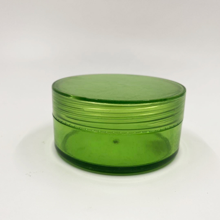 Customizes High Quality Eco- friendly empty round 100gcosmetic containers plastic packaging cream jars with colored lid
