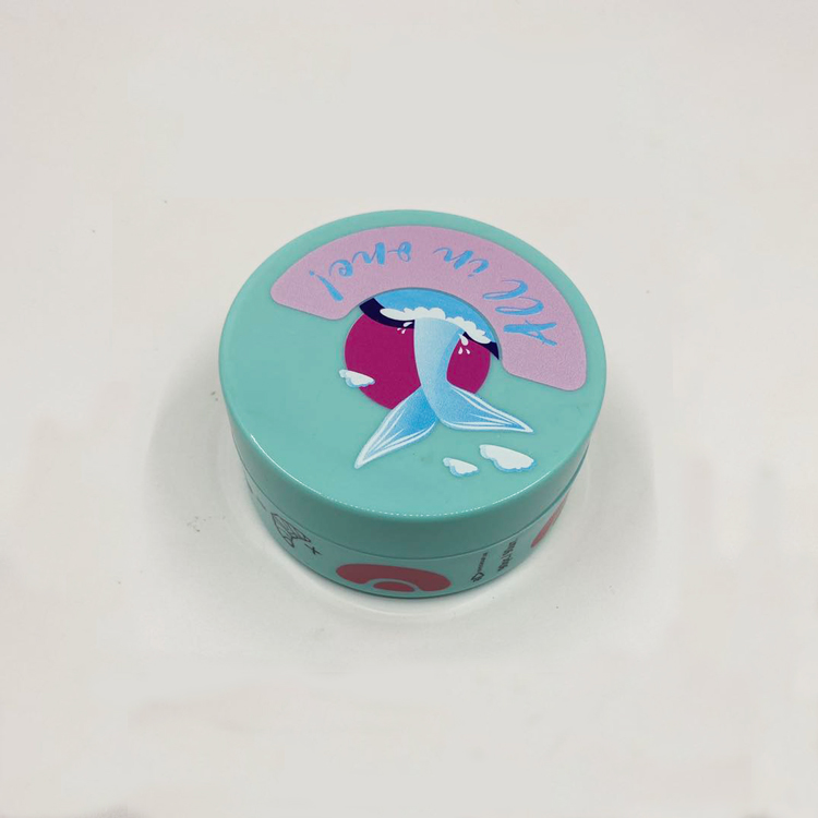 Customizes High Quality Eco- friendly empty round 100gcosmetic containers plastic packaging cream jars with colored lid