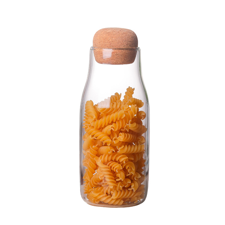 Customzied glass jars for storage food storage jars with wood lid cork