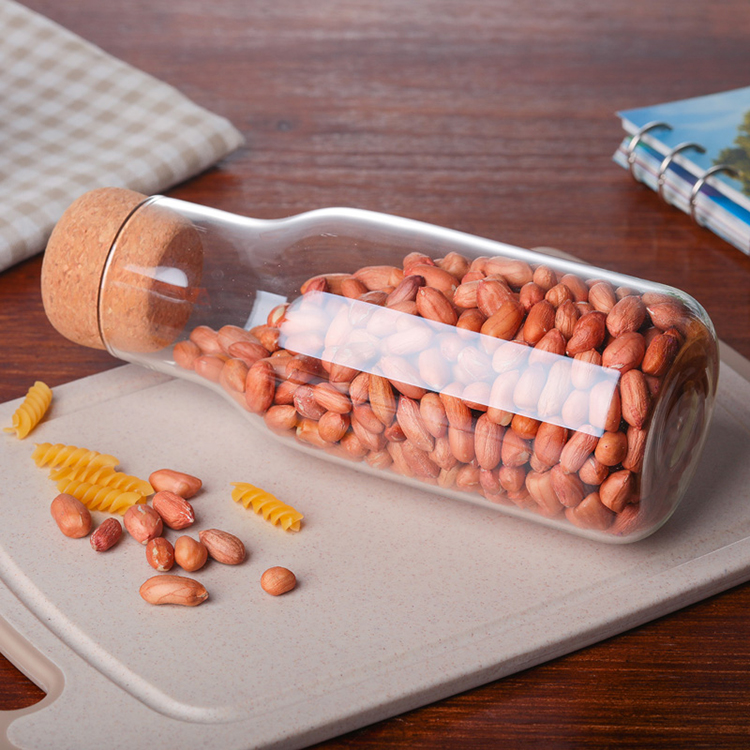 Customzied glass jars for storage food storage jars with wood lid cork