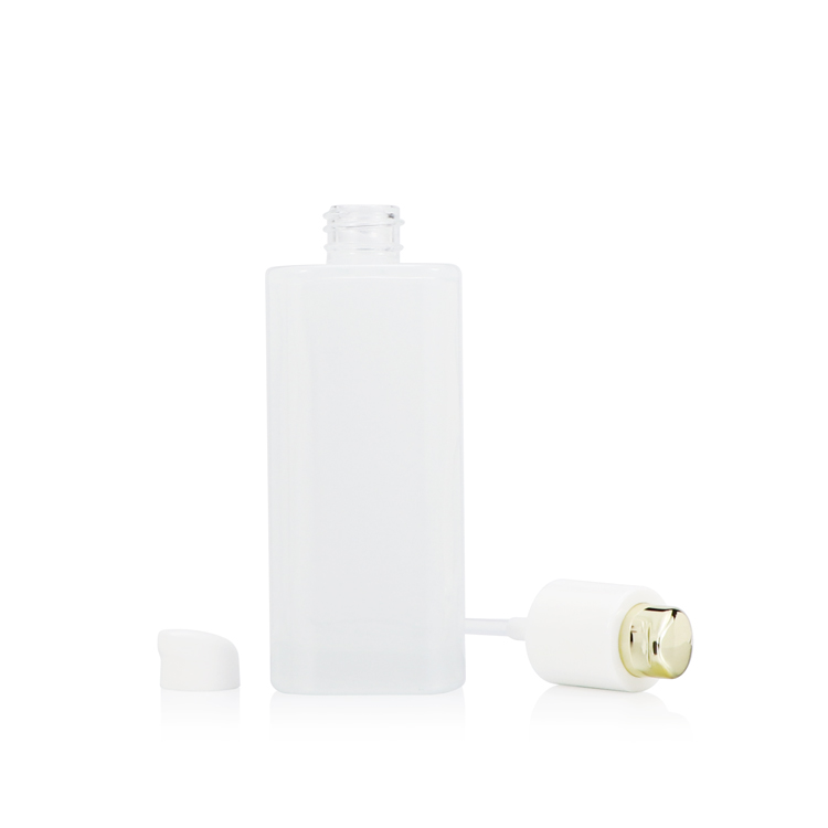 Cute 1.7oz 30ml 100ml 120ml empty skin care cream packaging pink cosmetic pump glass jars and bottles for cosmetic