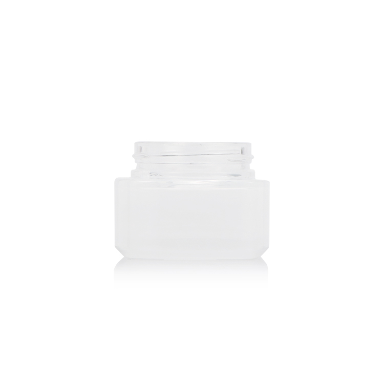 Cute 1.7oz 30ml 100ml 120ml empty skin care cream packaging pink cosmetic pump glass jars and bottles for cosmetic